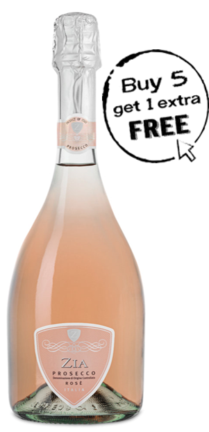 Rosé Prosecco - Casa Vinicola Caldirola - Zia Prosecco NV - Veneto, Italy £13.50 a bottle - Buy 5 Get 1 Extra Free